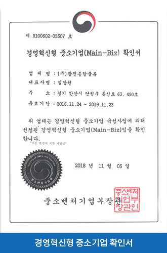 경영혁신형 중소기업 확인서